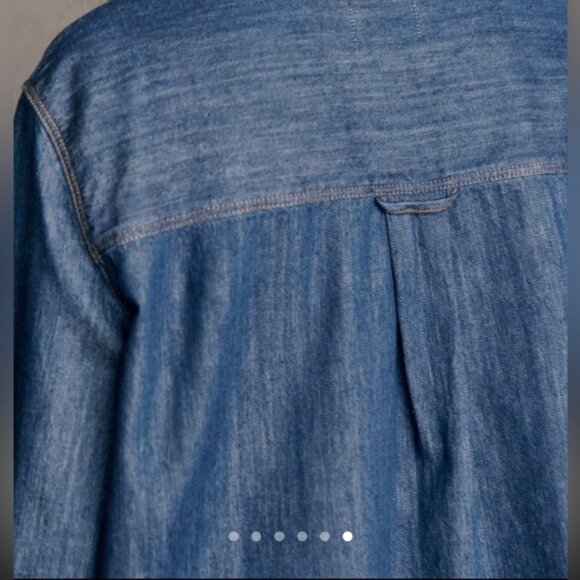 Sezane NWT Sadie Denim Shirt Dress in Deep Blue - Picture 6 of 9